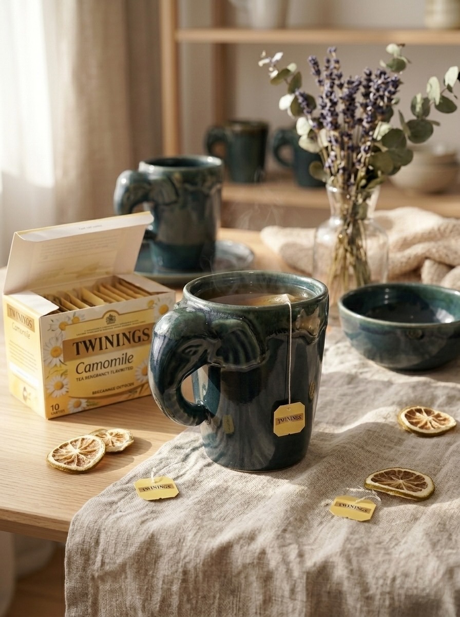 แก้วช้างนำโชค |แก้วกาแฟเซรามิกรูปช้างแสนน่ารัก | แก้วมัคช้างมินิมอล แก้วเซรามิกช้างแฮนด์เมด markceramic! ปั้นและเพ้นท์ด้วยมืออย่างพิถีพิถัน - Image 2