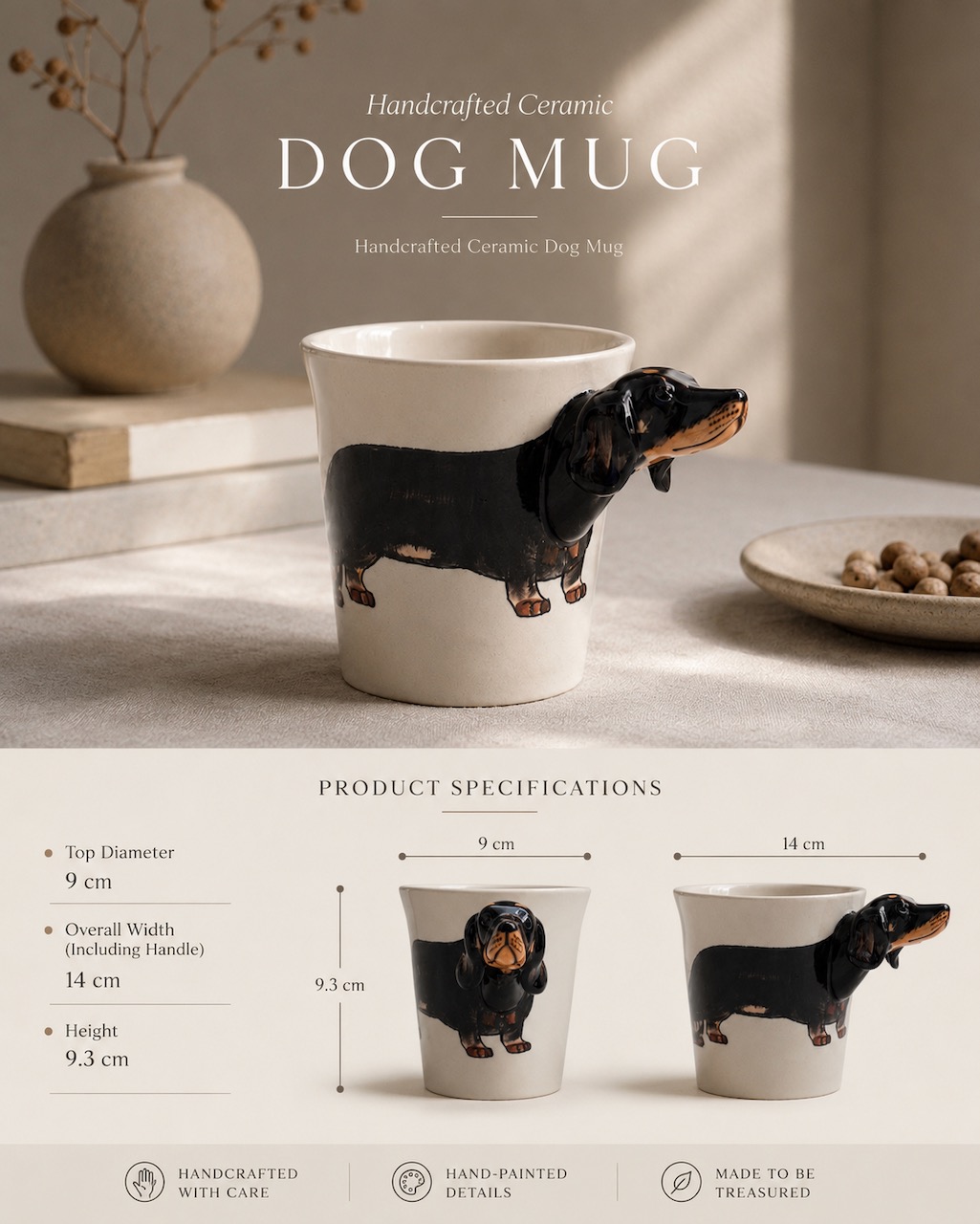 แก้วเซรามิคน้องหมาแฮนด์เมด สำหรับของขวัญและของพรีเมียม - Image 7